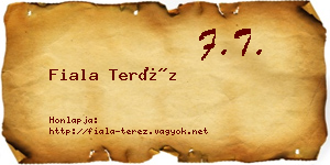 Fiala Teréz névjegykártya